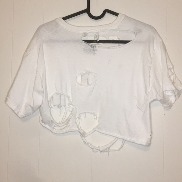 Custom Destroyed Cropped Tee - Picture 2 of 6